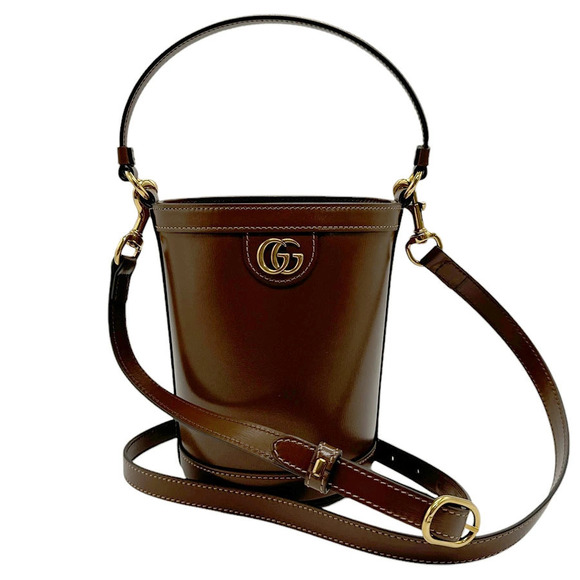 Gucci Handbags - Gucci GG Marmont Leather Canvas 2Way Crossbody Bag Beige Gold